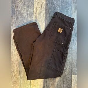 Dark Brown Double Front Canvas Carhartt Pants 30/30